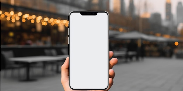 Smartphone display mockup