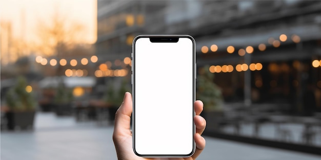 Smartphone display mockup