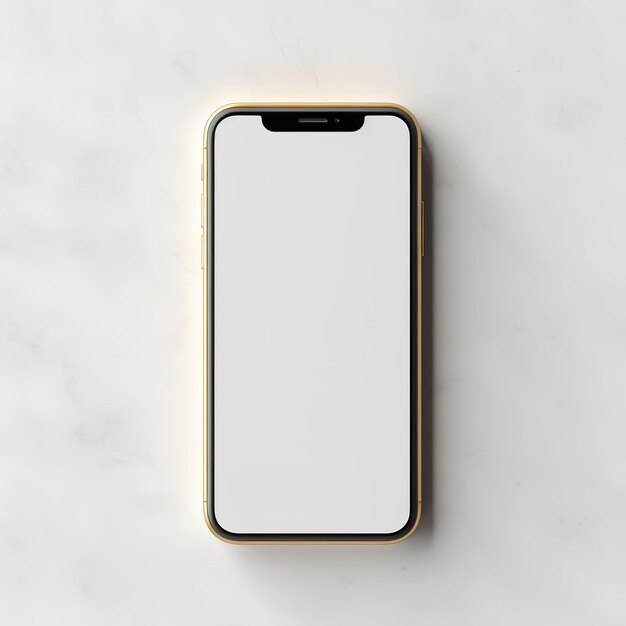 smartphone moderno su un modello minimalista