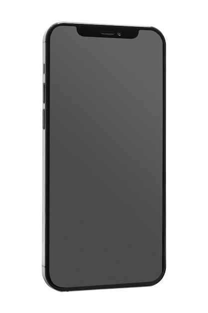 Smartphone schermo nero png mockup innovativa tecnologia del futuro