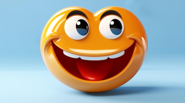 Smile Smiling Face Emoji Una faccia gialla con occhi sorridenti Emozione felice divertente