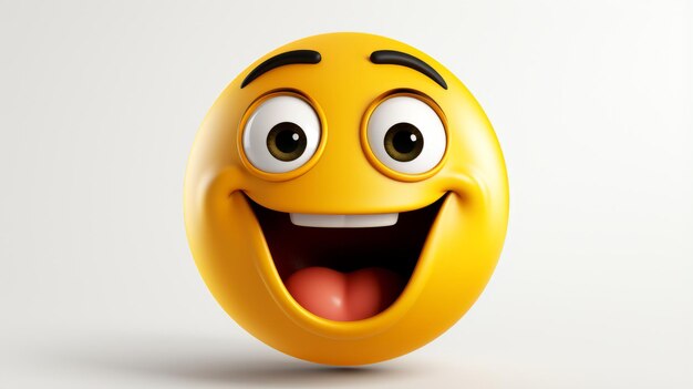 Smile Smiling Face Emoji Una faccia gialla con occhi sorridenti Emozione felice divertente