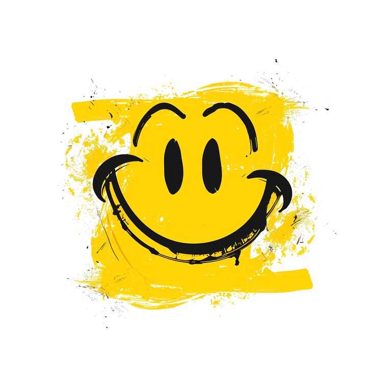 Photo smiley icons with cute 2d drawing feeling