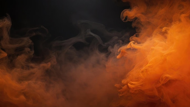 Smoke Orange dark fog mist background smoke cloud field dust Background