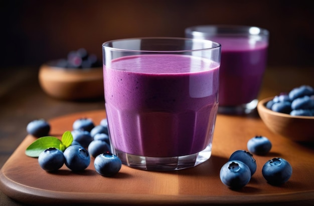 smoothie disintossicante di bacche smoothie di mirtilli sano smoothie dieta smoothie per la perdita di peso alimentazione e nutrizione sana prodotti biologici foglie di menta