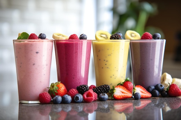 Smoothies di frutta fresca generati dall'AI