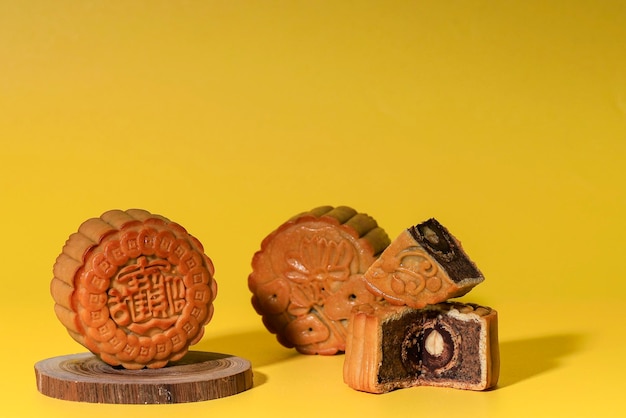 Snack di dessert cinese Mooncake durante il festival di metà autunno del capodanno lunare