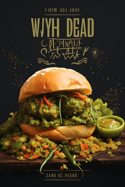 Snack Vada Pav con peperoncini verdi e chutney di aglio Bold an India Culinary Culture Layout Sito web