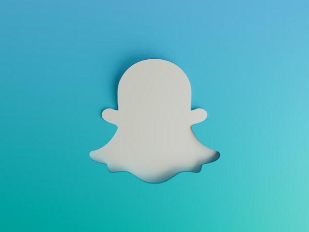 Snapchat Social Media Semplice minimale moderno aziendale gradiente 3D illustrazione sfondo