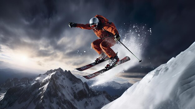 snowboarder che salta in aria Generativo Ai