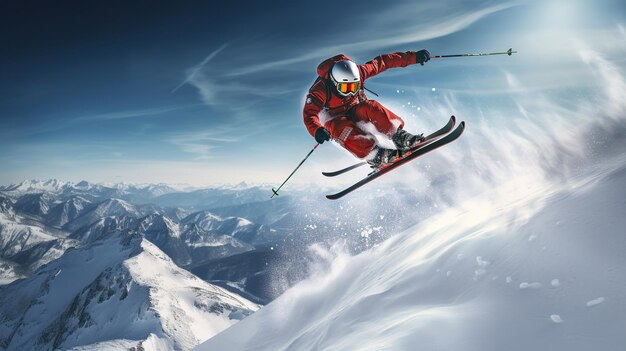 snowboarder che salta in aria Generativo Ai