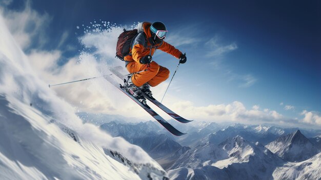 snowboarder che salta in aria Generativo Ai