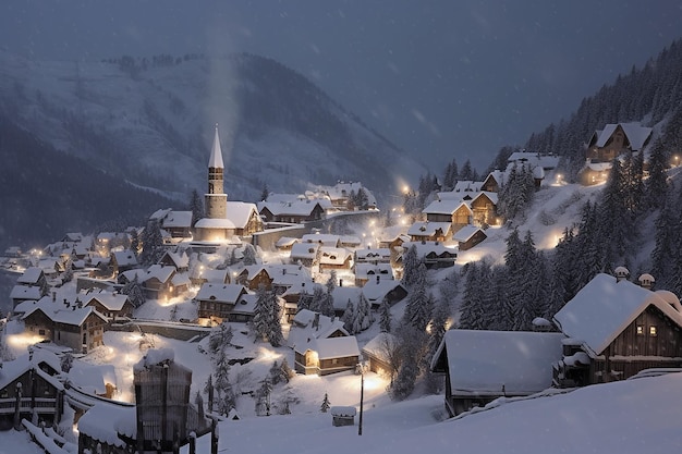 Snowy Villa Serenity