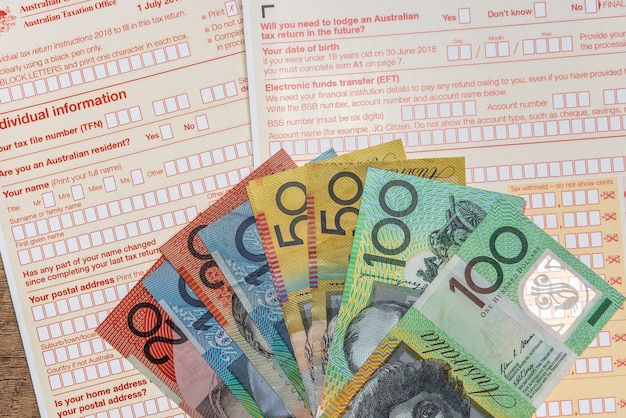 Società di tassazione australiana, modulo individuale con banconote aud