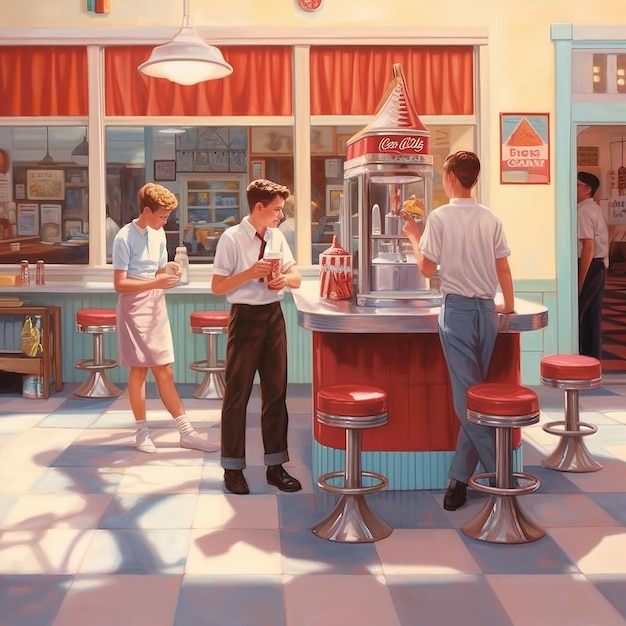 Soda Fountain Nostalgia Catturare il fascino di una delizia di una piccola città