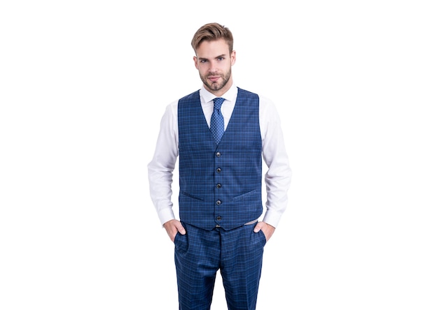 Soddisfa le tue esigenze su misura Uomo ambizioso isolato su bianco Indumento sartoriale Sartoria su misura Sartoria uomo Negozio di sartoria Boutique di prêt-à-porter Abbigliamento formale alla moda Abbigliamento maschile alla moda La moda che ti piace