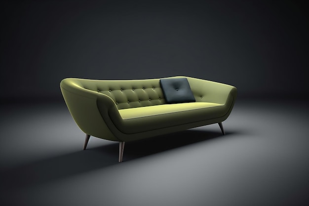 Sofa moderna isolata con IA generativa