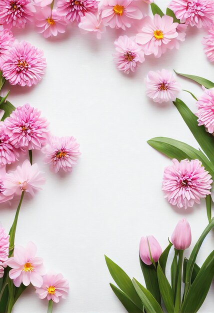 Soffici fiori con delicati petali rosa come fiori da tappezzeria