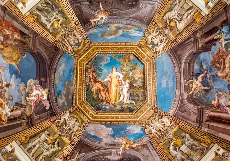 Foto soffitti affrescati nei musei vaticani