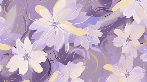 Soft Purple Pastel Color Flower Background per una delicata estetica floreale