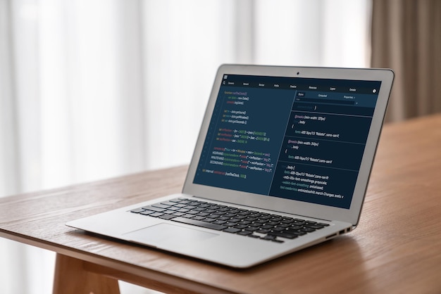 software development programming on computer screen for modish application