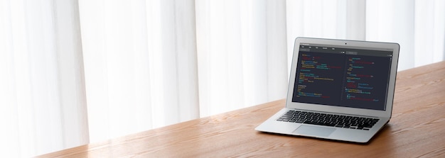 software development programming on computer screen for modish application