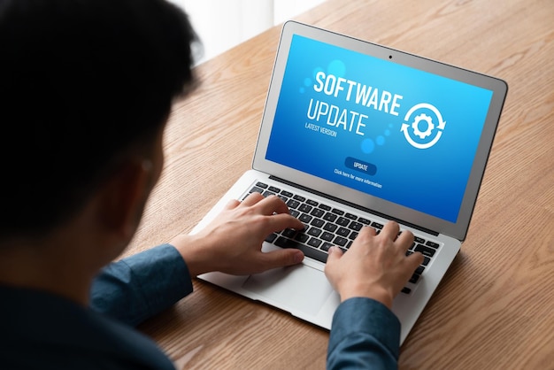 Software update on computer for modish version of device software