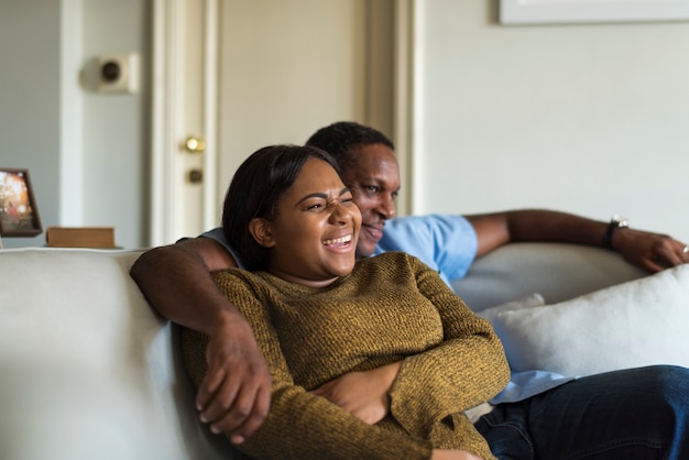 Soggiorno di famiglia di casa di origine africana di riposo