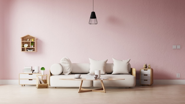 Soggiorno moderno con decorazioni colorate