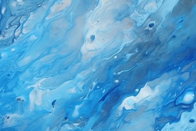 Sogni fluidi arte astratta vernice blu sfondo con liquido fluido Grunge