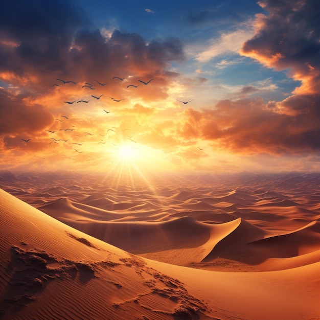 Sogni nel deserto Un paesaggio etereo di dune di sabbia