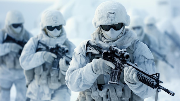 Soldati dell'esercito nell'Artico