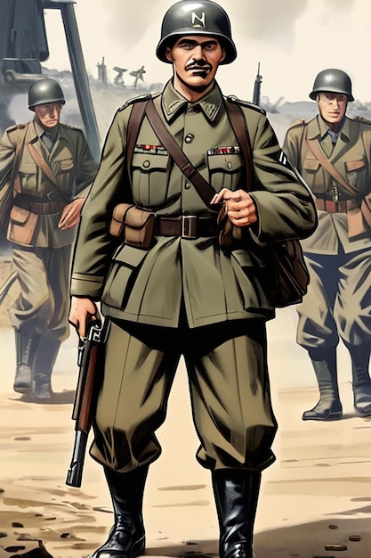 Soldati tedeschi in stile fumetto