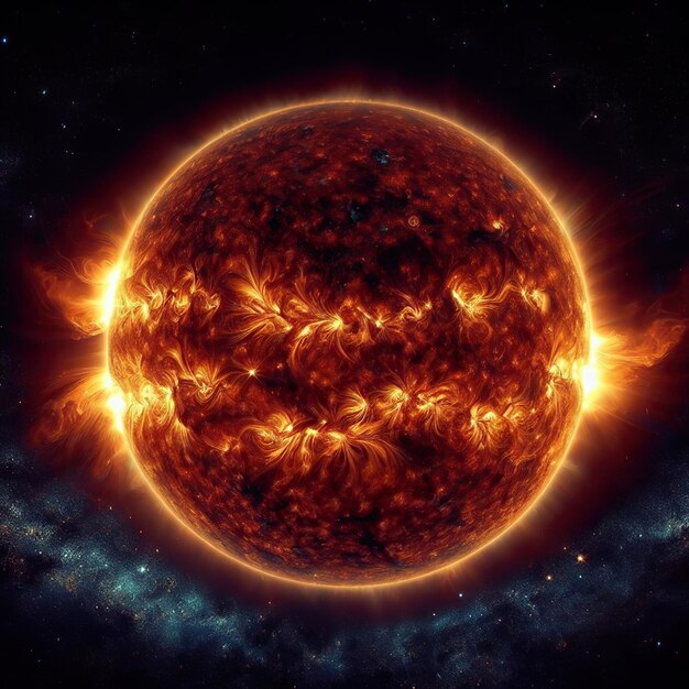 Sole la nostra stella La superficie solare con macchie nere