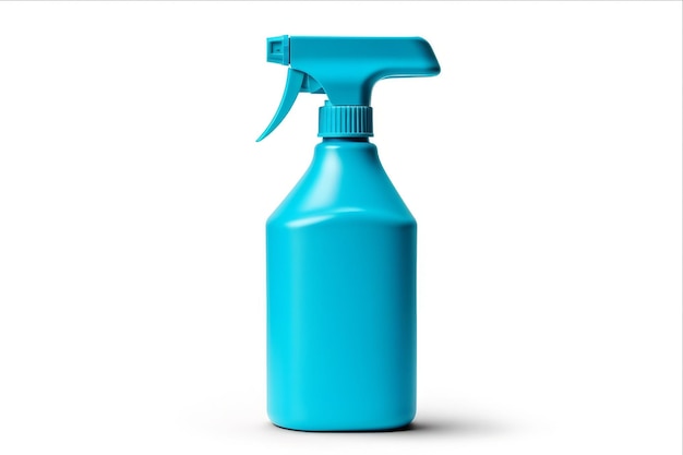 Soluzione di pulizia per la casa versatile bottiglia di spray di plastica blu senza etichetta per decalcificazione e ruggine