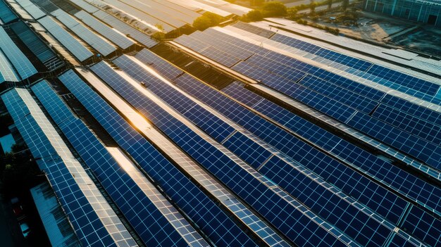 Soluzioni energetiche sostenibili che catturano la vista aerea dei droni di SolarClad