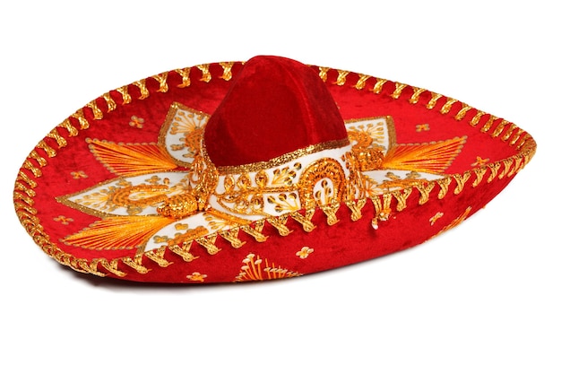 Sombrero rosso isolato