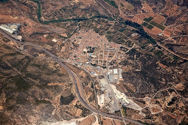 Soneja villaje aerial nella provincia di Castellon in Spagna