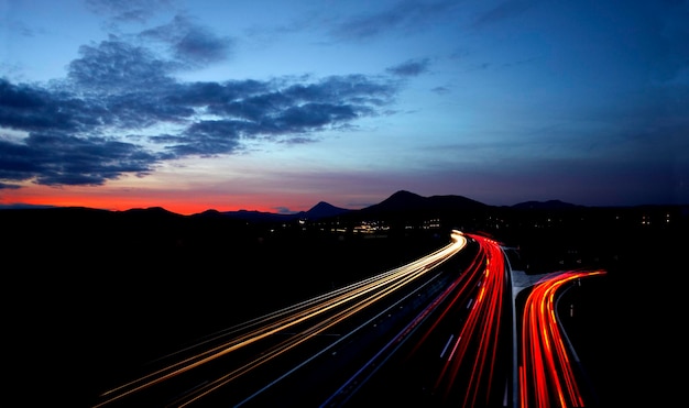 SONY DSC sera tramonto autostrada nuvole luci