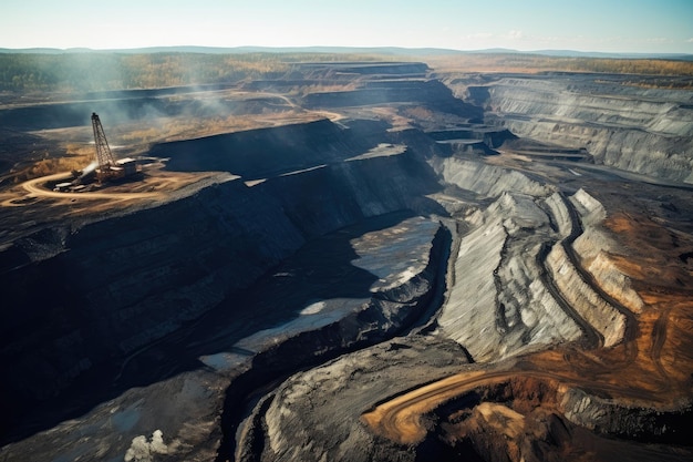Sopra e oltre la scena dello scavo del carbone