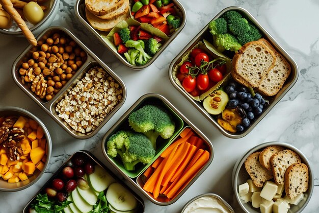 Sopra si vedono le scatole per il pranzo.