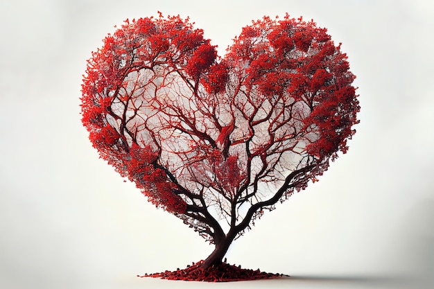 Sorprendente simbolo del cuore sull'albero