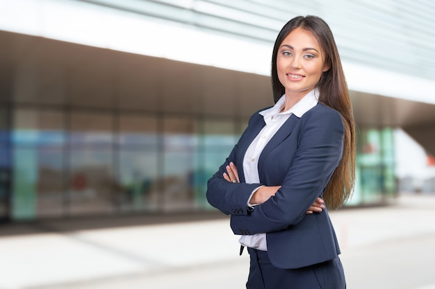 Sorridere della donna di affari