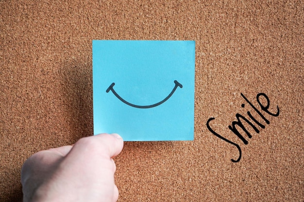 sorridi sul post it, sentimenti ed emozioni