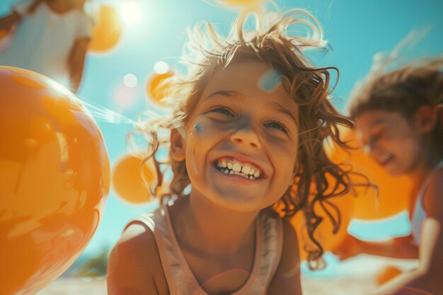 Sorrisi radiosi di bambini che giocano