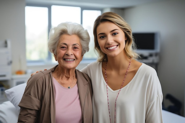 Sorrisi scambiati tra paziente e dottoressa Generative Ai