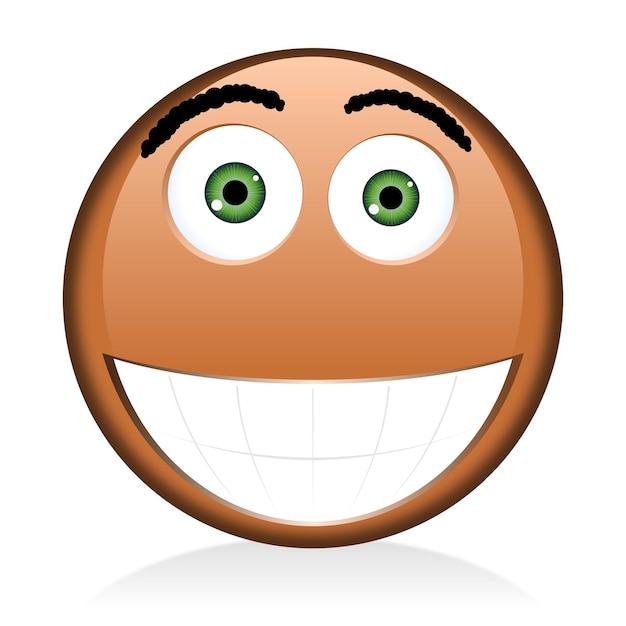 Sorriso di emoticon emoji nero