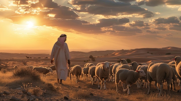 Sostenere la tradizione L'arte storica dell'allevamento delle pecore in Arabia Saudita Arazzi del deserto