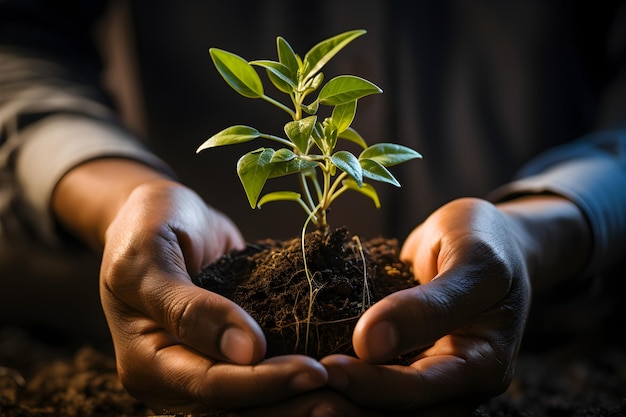 Sostenibilità e ambiente con le mani e le piante