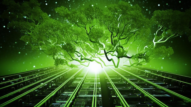 Sostenibilità IT Green IT computing concept Carbon free